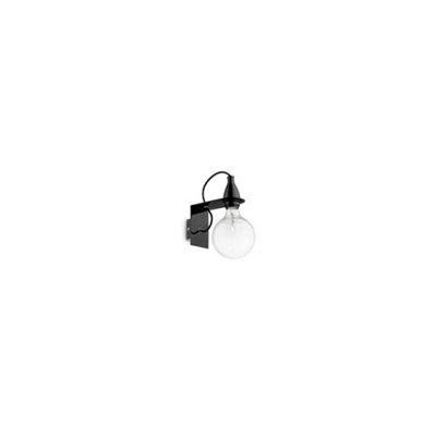 Ideal Lux Edison 1 Light Wall Light BlackE27 from B&Q