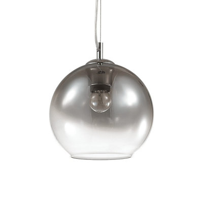 B&Q -  Luminosa Nemo 20Cm Dome Pendant Ceiling Light Shaded Chrome 1X E27