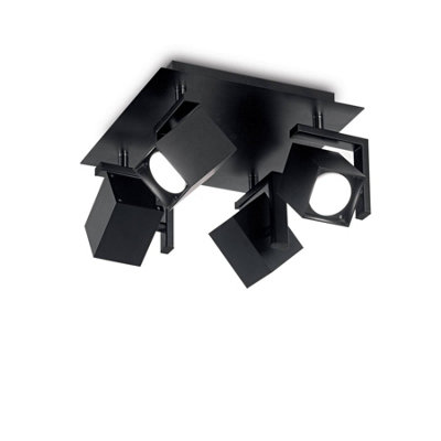 Ideal Lux Mouse 4 Light Ceiling Light Black from B&Q