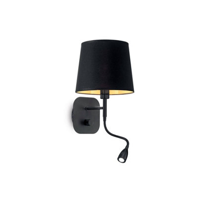 B&Q -  Luminosa Nordik Led 2 Light Wall Light Black