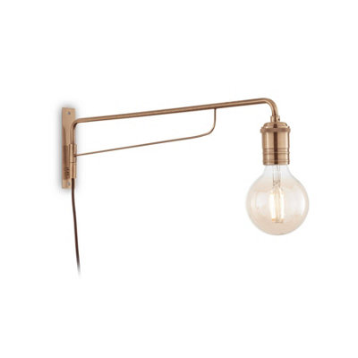 Ideal Lux Triumph 1 Light Wall Light Antique Brass from B&Q