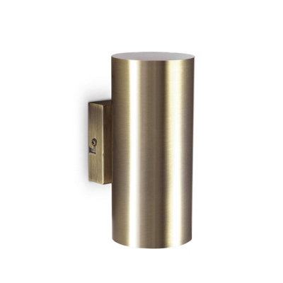 B&Q -  Luminosa Hot 2 Light Up & Down Wall Light Burnished Finish