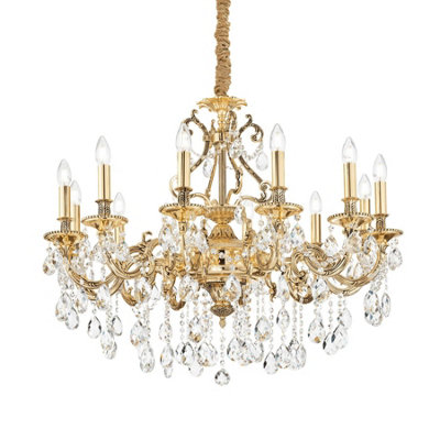 Ideal Lux Gioconda 12 Light Pendant Light Gold from B&Q