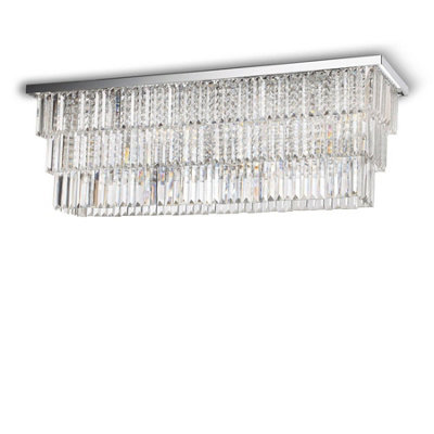 Ideal Lux Martinez 8 Light Ceiling Light Chrome B&Q