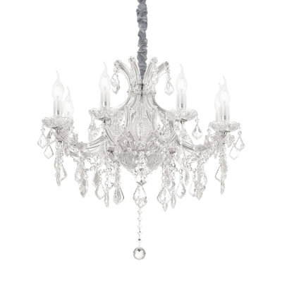 Luminosa Lighting Luminosa Napoleon 8 Light Pendant Light Chrome from B&Q