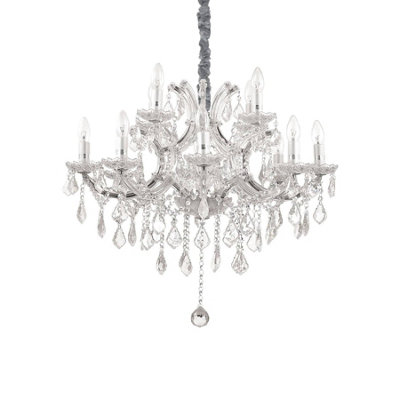 Luminosa Lighting Luminosa Napoleon 12 Light Pendant Light Chrome from B&Q