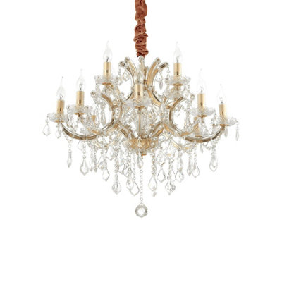 Luminosa Lighting Luminosa Napoleon 12 Light Pendant Light Gold from B&Q