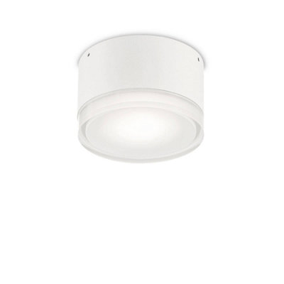 Ideal Lux Urano 1 Light Flush Ceiling Light White
