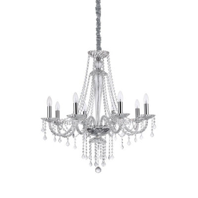B&Q -  Luminosa Amadeus 8 Light Pendant Light TrasparentE14
