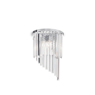 Ideal Lux Carlton 3 Light Wall Light ChromeE14 from B&Q