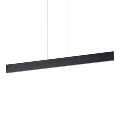 Ideal Lux Desk Integrated Led Linear Ceiling Pendant Lamp 1 Light Black 3000K from B&Q