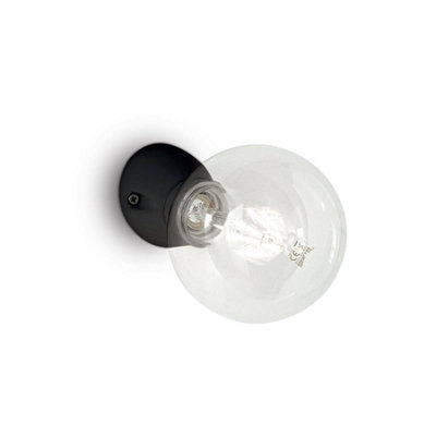 Ideal Lux Winery 1 Light Wall Light Black from B&Q