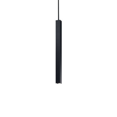 Ideal Lux Ultrathin Led 1 Light Ultra Slim Ceiling Pendant Black
