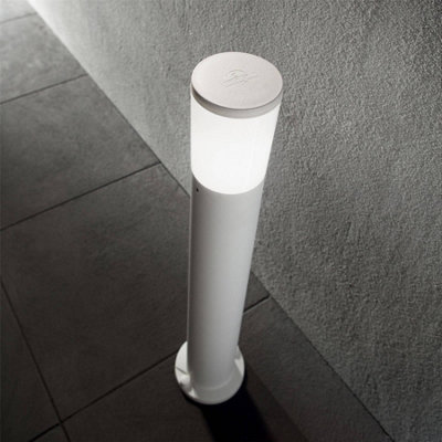 Ideal Lux Amelia 1 Light Outdoor Bollard Light White Ip55E27 from B&Q