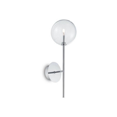 Ideal Lux Equinoxe 1 Light Wall Light Chrome from B&Q