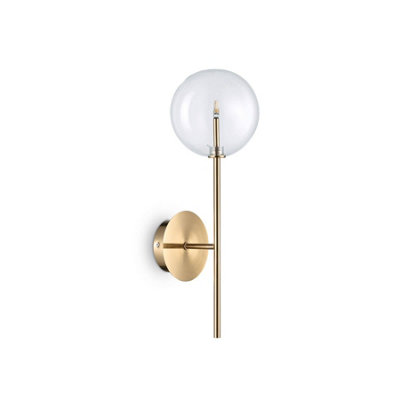 Ideal Lux Equinoxe 1 Light Wall Light Antique Brass from B&Q