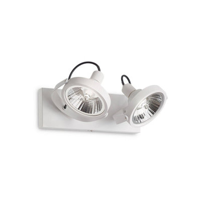 Ideal Lux Glim 2 Light Ceiling Light White from B&Q