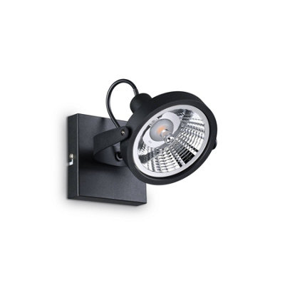 Ideal Lux Glim 1 Light Ceiling Light Black from B&Q