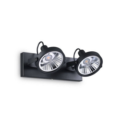 Ideal Lux Glim 2 Light Ceiling Light Black from B&Q