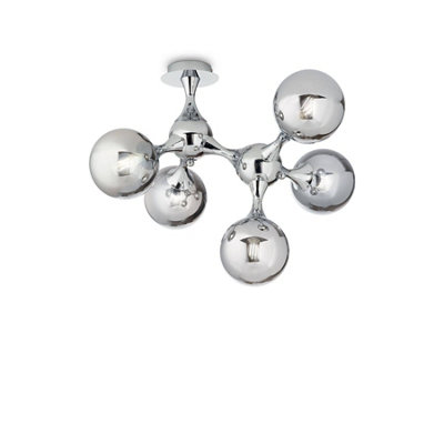 Ideal Lux Nodi 5 Light Ceiling Light Chrome