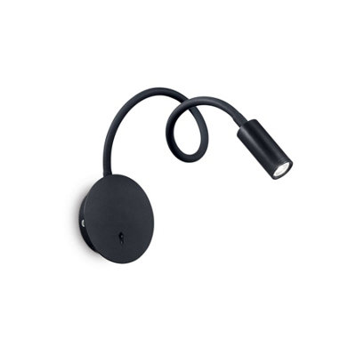 Ideal Lux Focus Led 1 Light Wall Light Black from B&Q