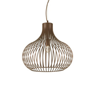 B&Q -  Luminosa Onion 1 Light Ceiling Pendant Brown
