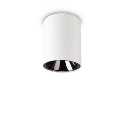Ideal Lux Nitro Led 1 Light Round Surface Mounted Downlight White from B&Q