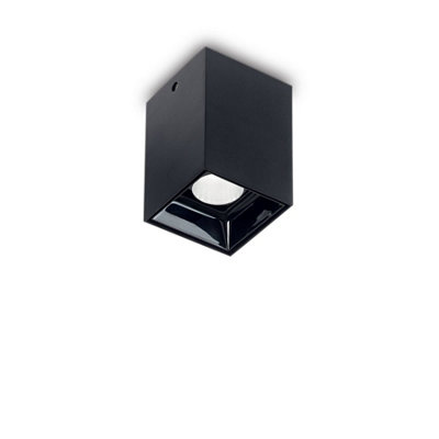Ideal Lux Nitro Led 1 Light Square Surface Mounted Downlight Black from B&Q