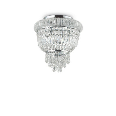Ideal Lux Dubai 3 Light Ceiling Light Chandelier ChromeE14 from B&Q