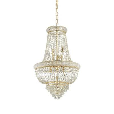Ideal Lux Dubai Light Pendant Light BrassE14 from B&Q