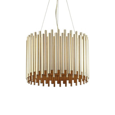 Ideal Lux Pan 5 Light Ceiling Pendant Gold from B&Q