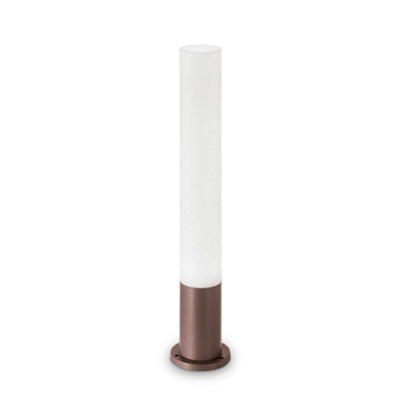 Ideal Lux Edo Outdoor Bollard Lamp 1 Light Coffee Ip44 from B&Q