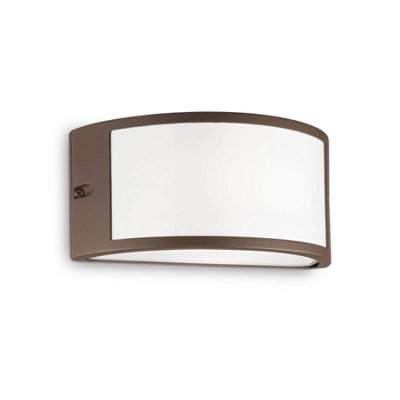 Ideal Lux Rex-1 1 Light Outdoor Wall Light Coffee Ip44 from B&Q