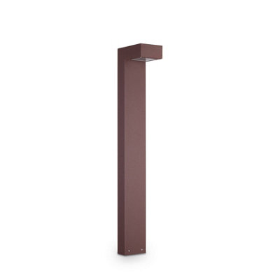Ideal Lux Luminosa Sirio 2 Light Outdoor Bollard Light Coffee Ip44