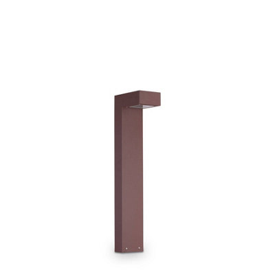 Ideal Lux Luminosa Sirio 2 Light Outdoor Bollard Light Coffee Ip44