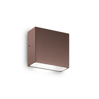 Ideal Lux Tetris-1 Outdoor Wall Downlight Lamp 1 Light Coffee Ip44G9 from B&Q