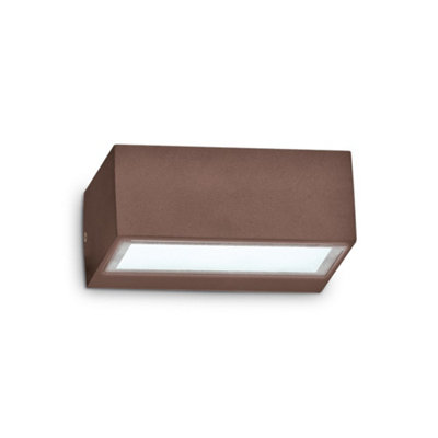 B&Q -  Luminosa Twin Outdoor Up Down Wall Lamp 1 Light Coffee Ip44G9