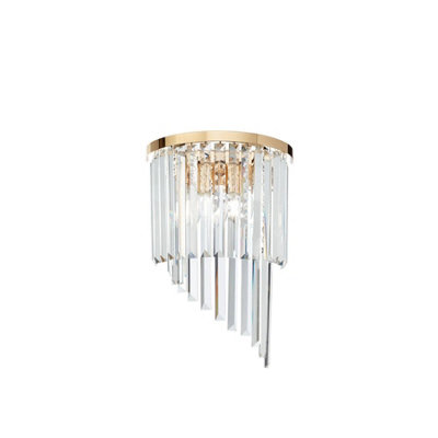 Ideal Lux Carlton 3 Light Wall Light GoldE14 from B&Q
