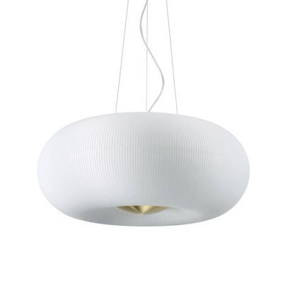 Ideal Lux Arizona 5 Light Round Ceiling Pendant White from B&Q