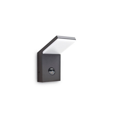 Ideal Lux Style Led 1 Light Outdoor Wall Light Anthracite Ip54 from B&Q