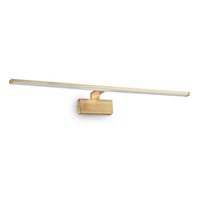 Ideal Lux Alma Integrated Led Picture Wall Lamp 1 Light Brass Satin 3000K from B&Q