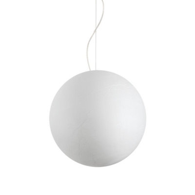 Ideal Lux Carta Indoor Globe Ceiling Pendant Lamp 1 Light WhiteE27 from B&Q