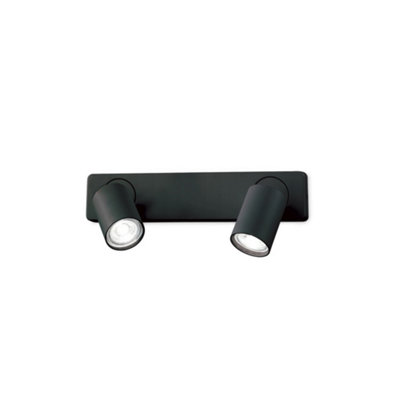 Ideal Lux Rudy Indoor Wall Lamp Spotlight 2 Lights BlackGu10 from B&Q