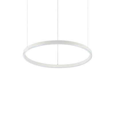 Ideal Lux Oracle Integrated Led Circle Ceiling Pendant Lamp 1 Light White 3000K from B&Q