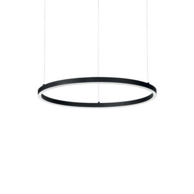 Luminosa Ing Luminosa Oracle Integrated Led Circle Ceiling Pendant Lamp 1 3000K Light/Black