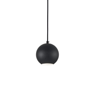 Ideal Lux Mr Jack Indoor Globe Ceiling Pendant Lamp 1 Light BlackGu10 from B&Q