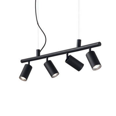 Luminosa Lighting Luminosa Dynamite Indoor 4 Lights Spotlight Ceiling Pendant Lamp Gu10 Black