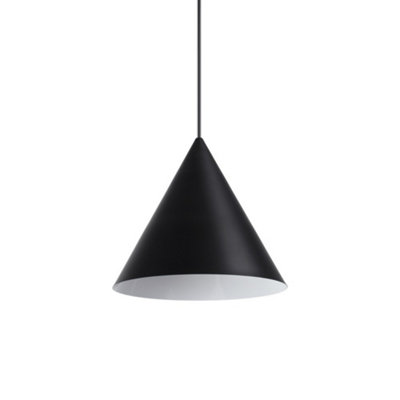 Ideal Lux A-Line Indoor Dome Ceiling Pendant Lamp 1 Light BlackE27 from B&Q