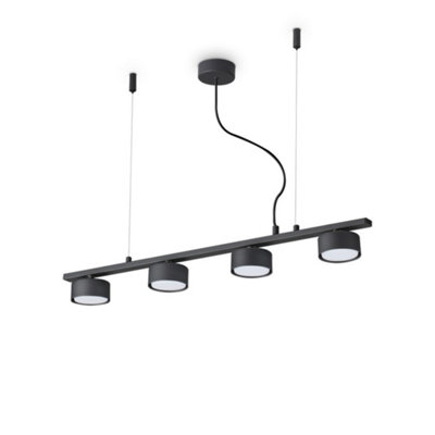 Luminosa Lighting Luminosa Minor Indoor 4 Lights Ceiling Linear Pendant Lamp Black
