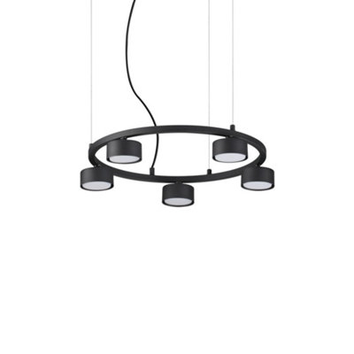 B&Q -  Luminosa Minor Indoor 5 Lights Circular Ceiling Pendant Lamp Black